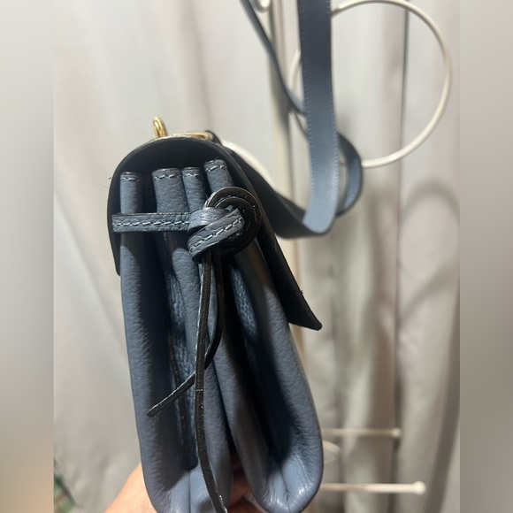 Uno Alla Volta Leather Shoulder Purse Blue - Picture 5 of 11